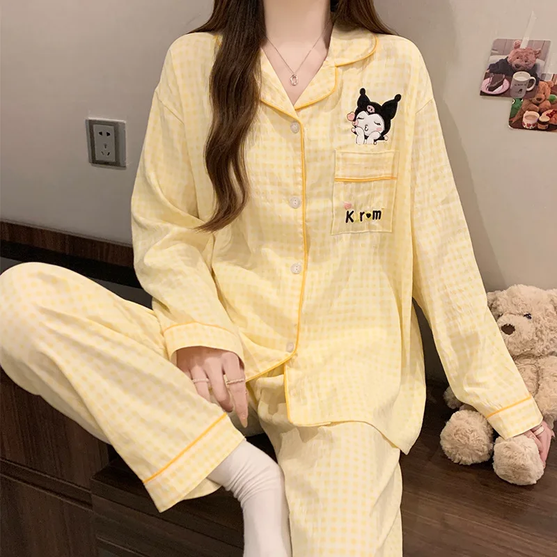 Пижамы Kulomie зимние брюки с длинными рукавами комплект из двух предметов чистого