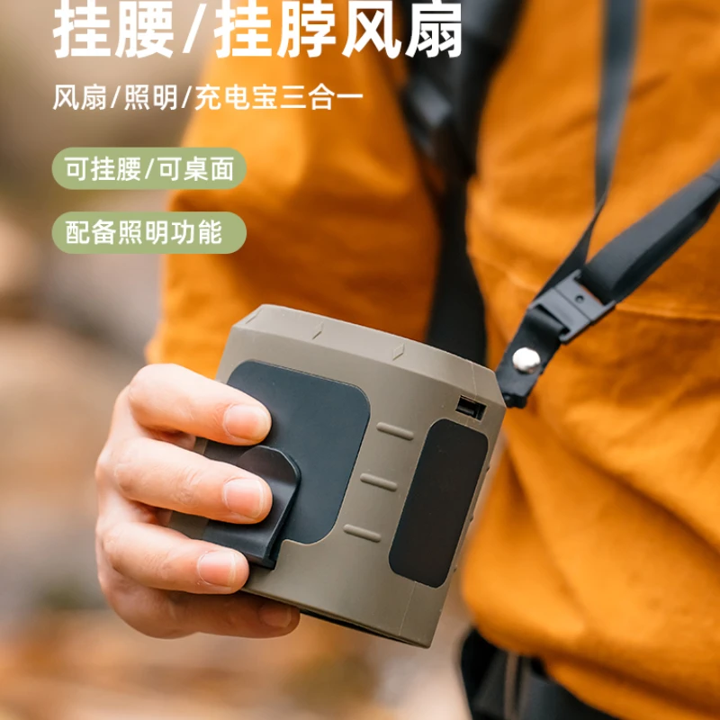 

Outdoor Large Capacity Wrist Hanging Fan Halter Clip-on Small Handheld Fan Dew