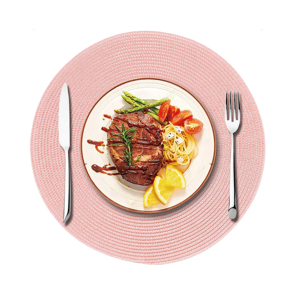 

Круглые Плетеные Салфетки-подставки 1/4/6 Штук, Экологичные, Разрывные, Нескользящие, Для Обеденного Стола, Аксессуары Для Де...