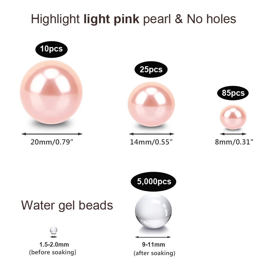 

Искусственные жемчужины для декора 5120 шт.