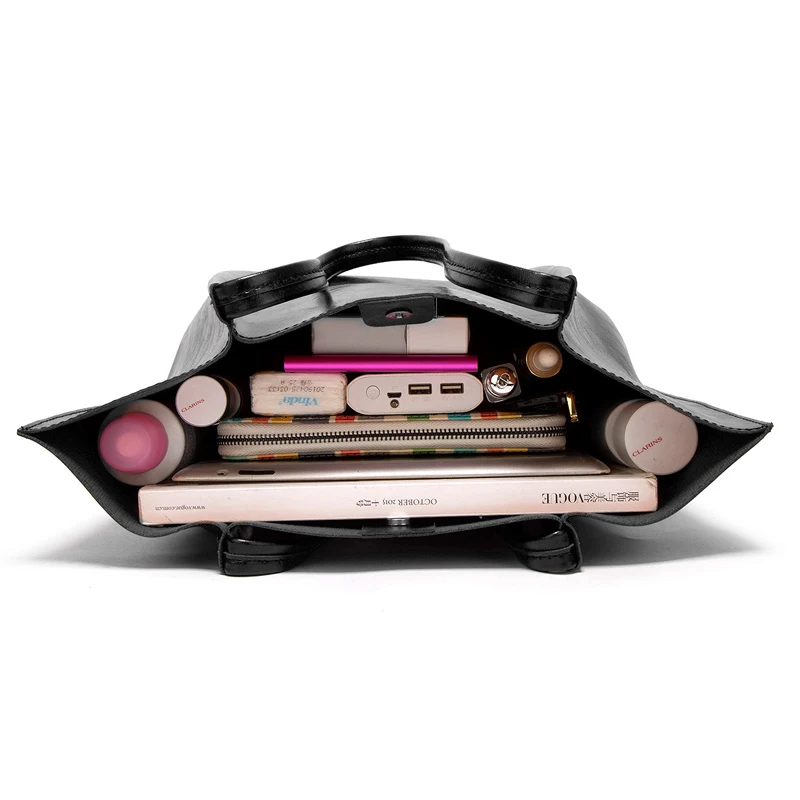 Aliwood Oil Wax Skin Women's Bag Large Capacity Leather Ladies Shoulder Bag Designer Handbag High Quality Europe Tote Bag Bolsas