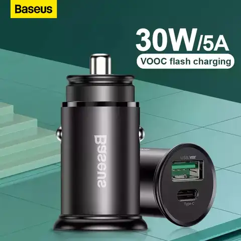 Baseus 30 Вт PPS быстрое автомобильное зарядное устройство 4A VOOC флэш-зарядка для OPPO R17 R17 Pro Reno FindX One Plus 7Pro 6 6T QC3.0 автомобильное зарядное устройство