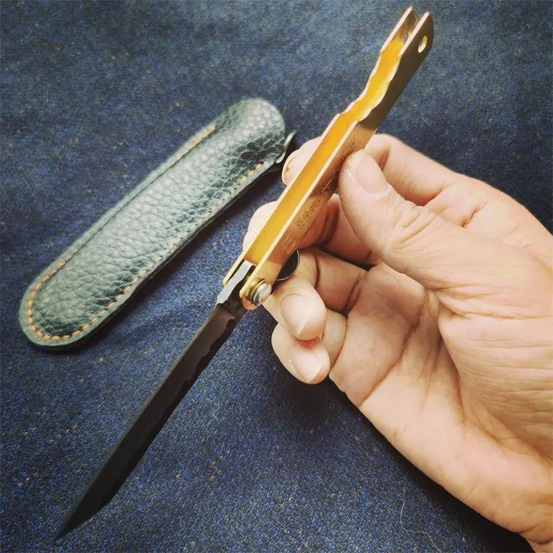 Портативный мини-складной нож Higonokami из дамасской стали в японском стиле для