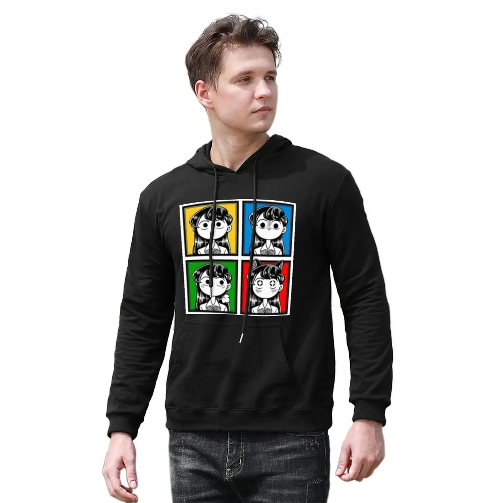

Komi Cant Communicate Pop Art Hoodie Cartoon Anime Manga Cute Streetwear Autumn Hoodies Cool Long Sleeve Cotton Pullover Hoodie