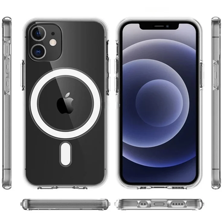 Ultra Clear Magnetic Circle Magsafe Case for iPhone 14 13 12 ProMax Mini iPhone 11 XSMAX XR 7P 8P SE2 3 Magsafe Protective Cover