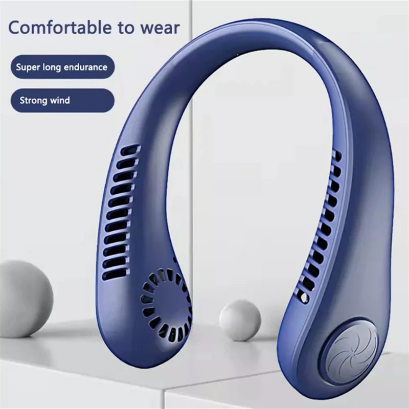 

Mini Neck Fan Portable Air Conditioning Fan for Sports Bladeless Silent Hanging Neck Fan Portable Usb Rechargeable Fan