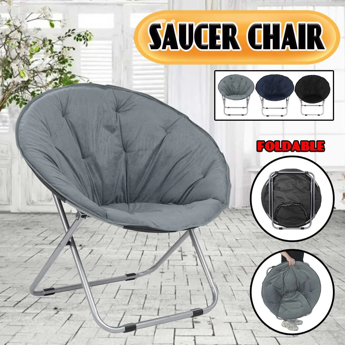 

Lounger Home Balcony Living Room Folding Chair Leisure Balcony Lazy Sofa Saucer Chair Loungers Modern Backrest