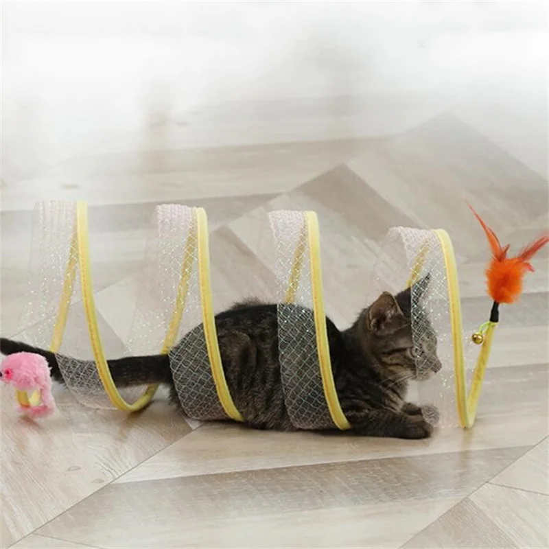 

Cats Tunnel Foldable Pet Cat Toys Kitty Pet Training Interactive Fun Toy Tunnel Bored For Puppy Kitten Rabbit Play Tunnel Tube