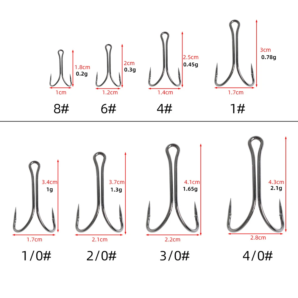 

5pcs Saltwater Double Hook Dual High Carbon Steel Black Fishing Hooks 8#-4/0 Barbed Fishhook Pesca Iscas Tackle Tools Accessory