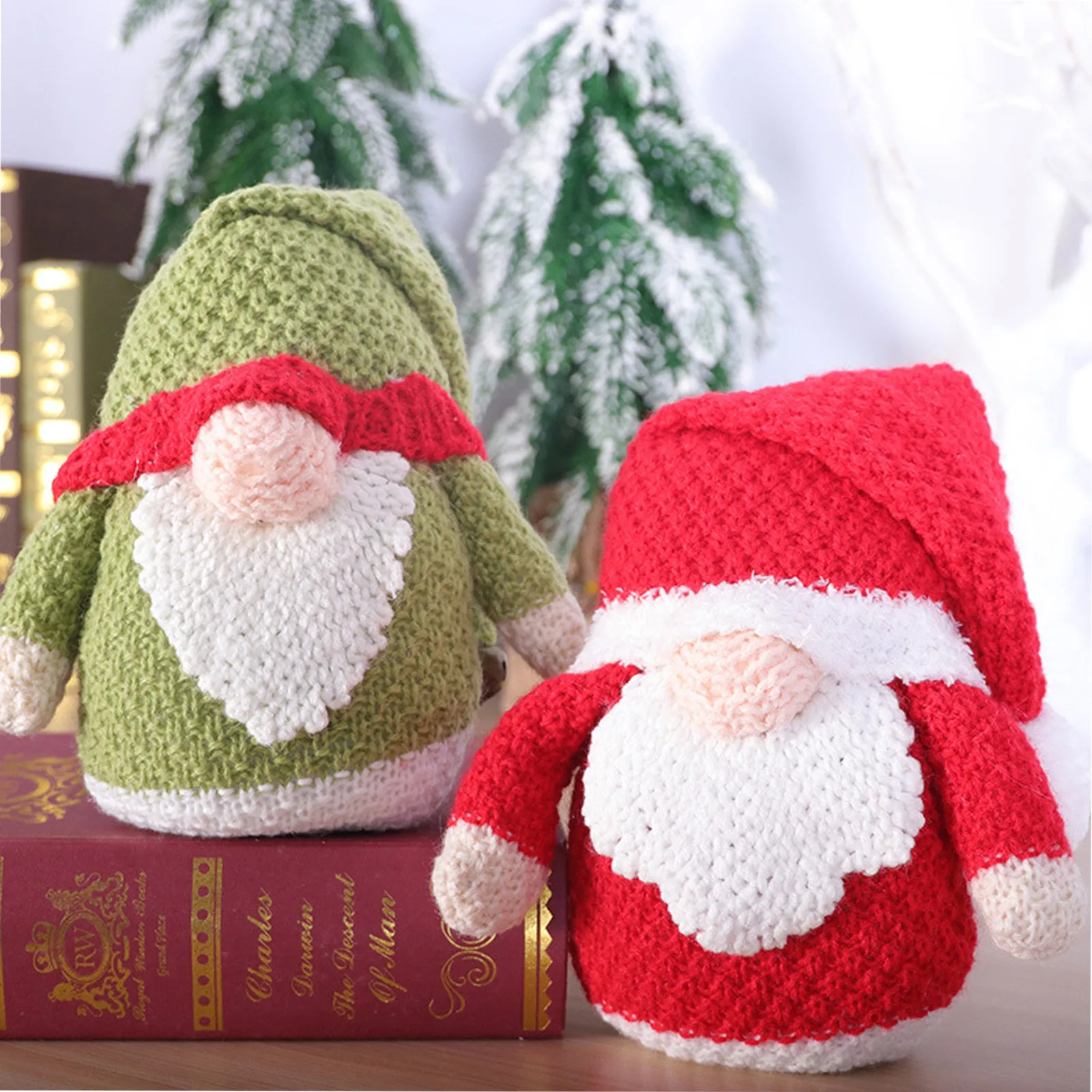 

Ornament Vintage Ornament Set Vintage Christmas Ornament Christmas Knitting Wool Ornaments Christmas Decorations Bell Gnome Doll