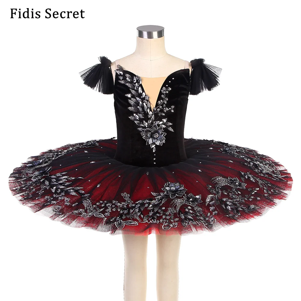 

New Black Red Classical Platter Ballet Tutu for Adult Female,Ballerina Concert Competition Dance Dress,Girls YAGP/Solo Costumes