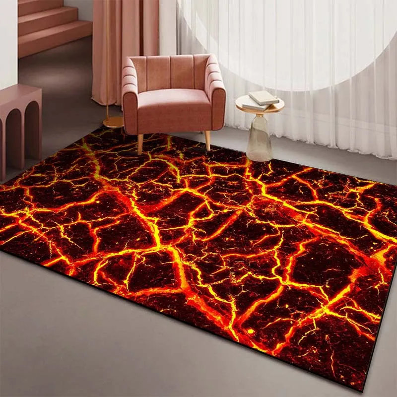 3D напольный коврик с принтом Вулкан Магма ковер 15 размеров гостиная спальня