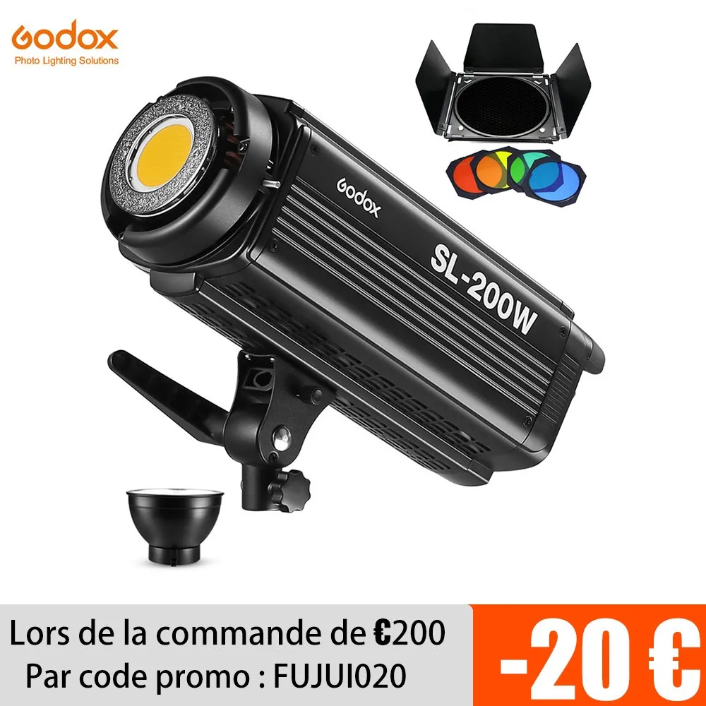 

Godox SL-200W 200Ws 5600K студийная Светодиодная лампа непрерывного освещения для фото-и видеосъемки с дистанционным управлением