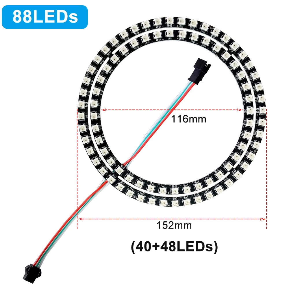 

FUNZENXIN Светодиодное кольцо RGB 16-241 пиксель