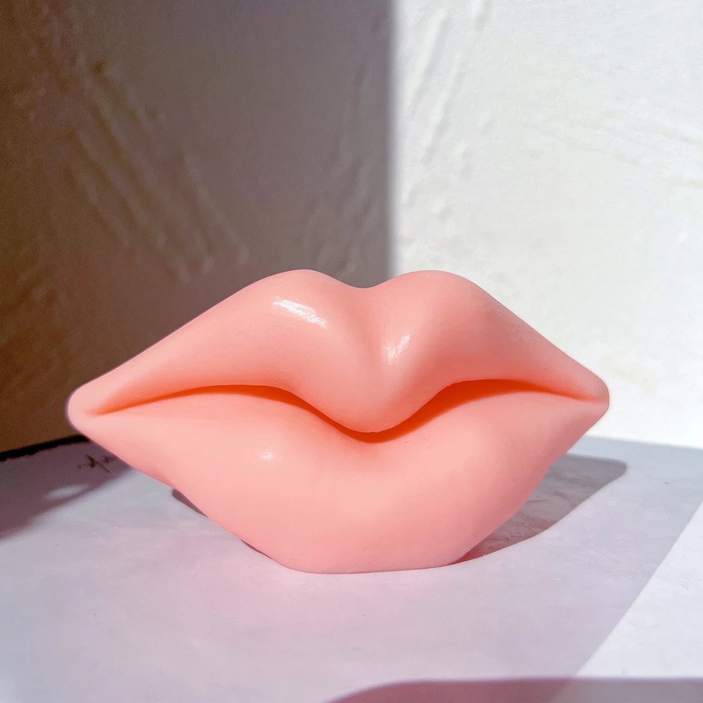 

Sexy Kiss Lips Candle Mold Human Facial Features Mouth Art Decorations Aromatherapy Candles Soap Cake Baking Silicone Molds