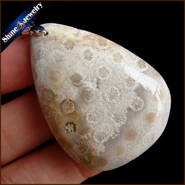 

Trendy Necklaces Pendants 41X30X8 mm Natural Stone Coral Drop Beads Slide Jewelry For Women Free Shipping GS686