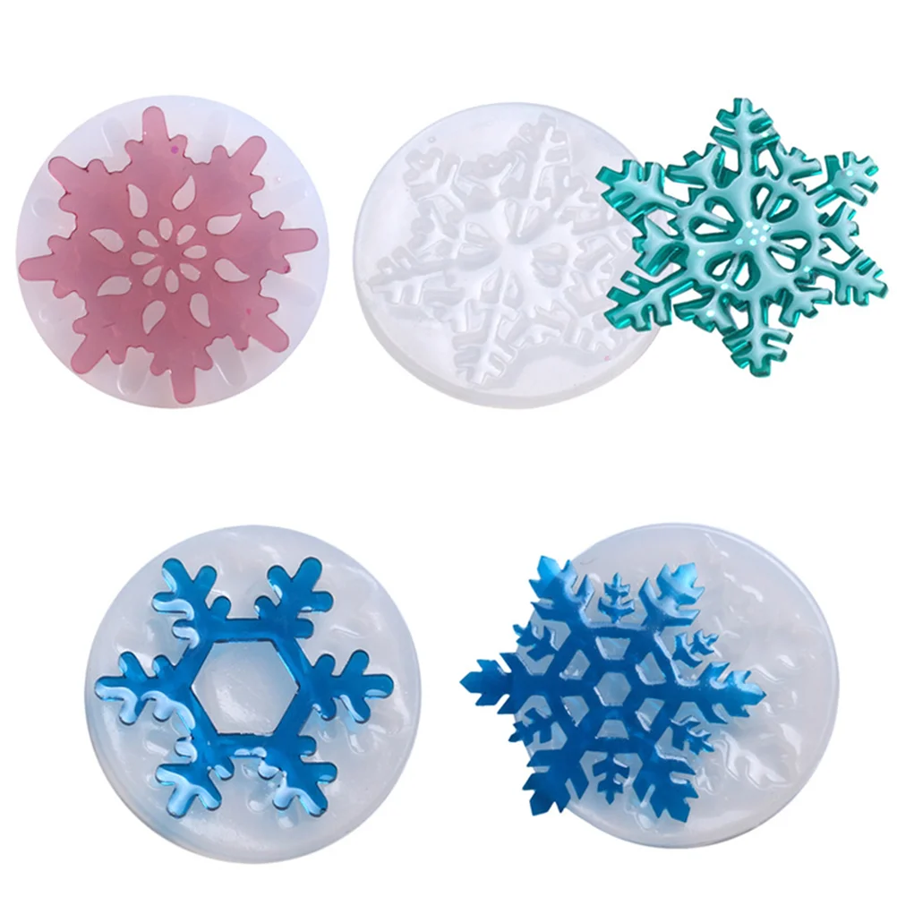 

Snowflake Molds Silicone Resin Making Diy Christmas Transparent Moulds Jewelry Gummy Fineder Mould Craft Handmadetrays Cookie