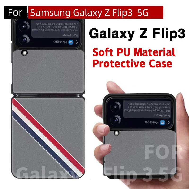 

Чехол для Samsung Galaxy Z Flip3, чехол из ПУ кожи с откидной крышкой для Galaxy Z 3