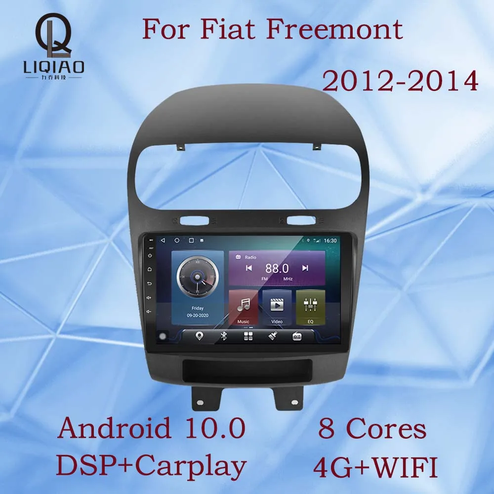 

Автомагнитола LIQIAO, 2 din, Bluetooth, Fiat Freemont 2012, 2013, 2014, Android 10, встроенный Carplay, DSP, RDS, Bluetooth, легкое подключение, BT, SWC