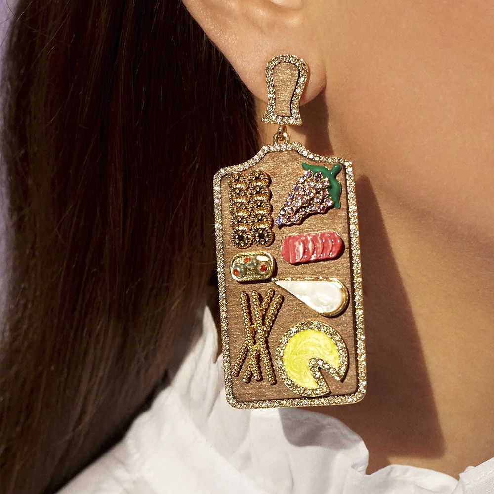 

Crystal Tennis Racket & Ball Lovers Players Holiday Best Friends Gift Bead Rhinestone Statement Sports Earrings For Women Teens