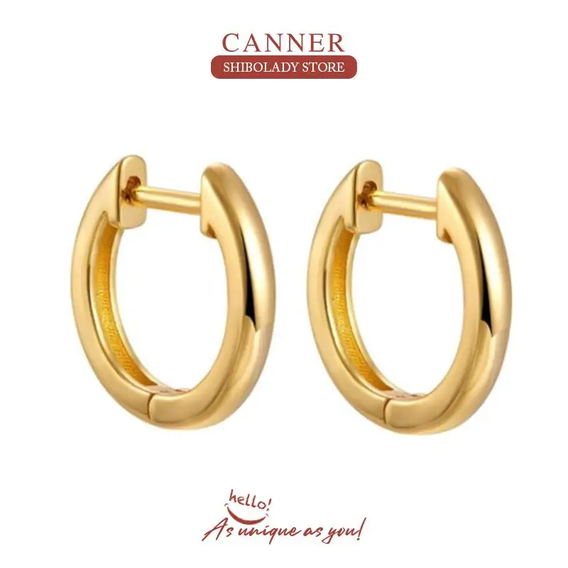 

Женские серьги-кольца CANNER из серебра 925 пробы, с круглым сердцем