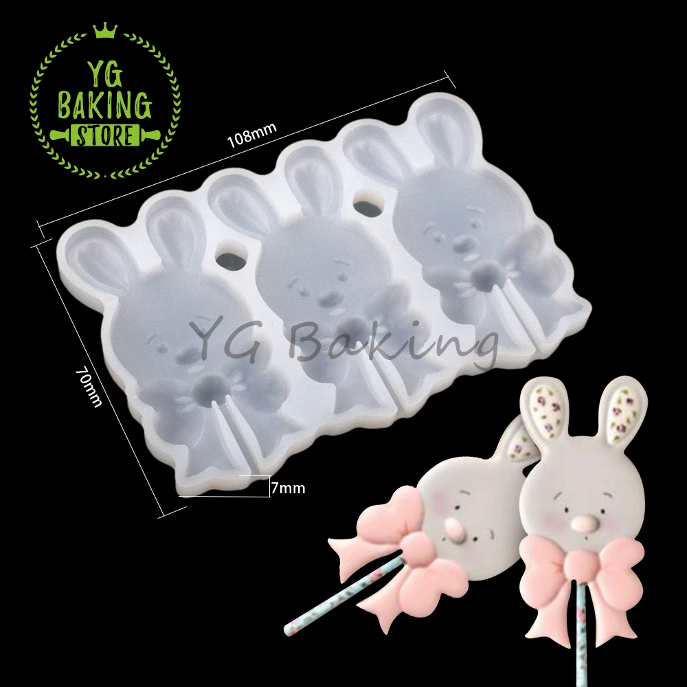 

Формы для леденцов Dorica 3D Кролики