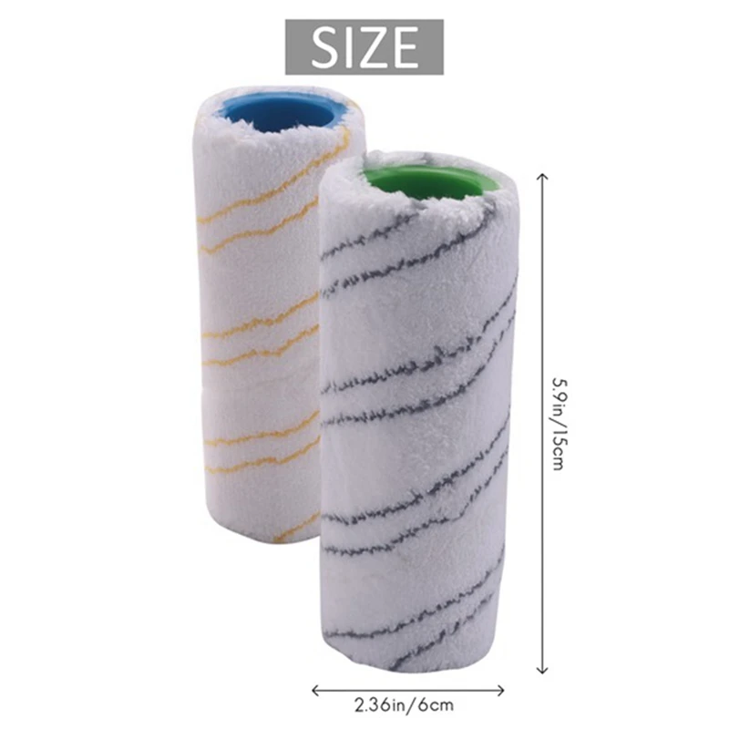 

Brush Roller For Karcher FC5 FC7 FC3 FC3D Accessories, Microfibre Roller Brush Set 2.055-007.0/2.055-006.0