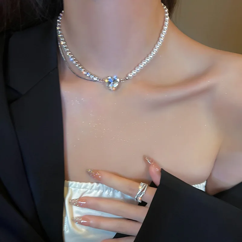 

Светильник роскошный комплект из циркония, подвеска-объект, жемчуг, лоскутное шитье, бисер, цепочка для свадьбы, ожерелье для невесты, аксес...