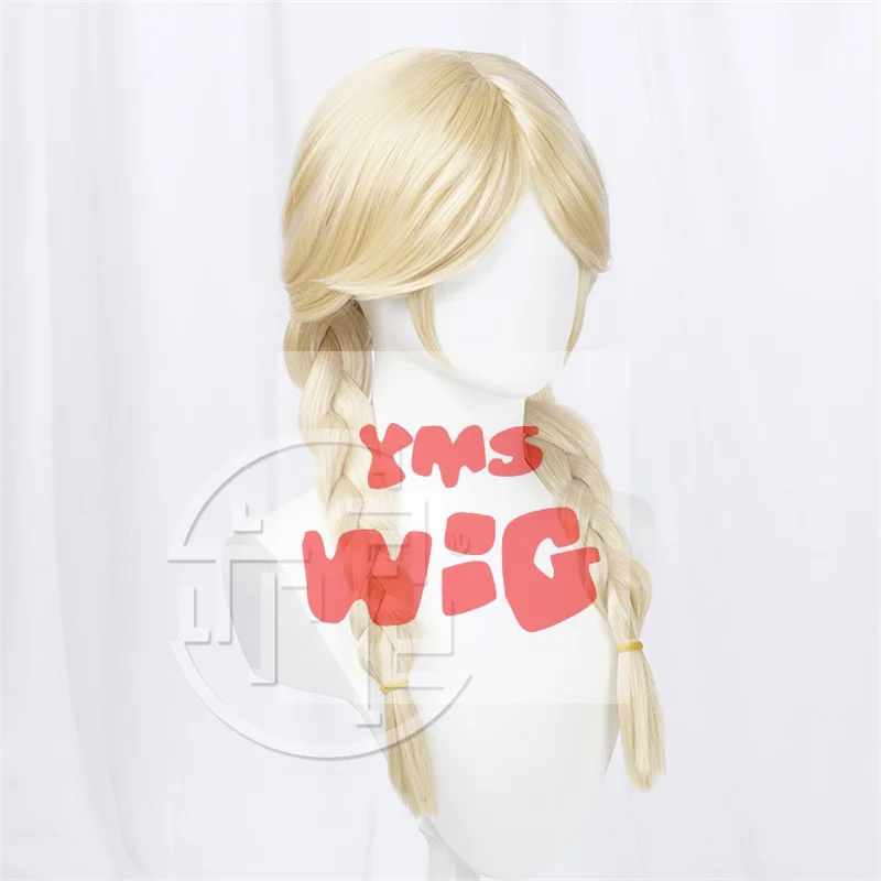 Game Identity V Toy Merchant Anne Lester Косплей Парик Желтый Двойная Коса Волосы Термостойкие