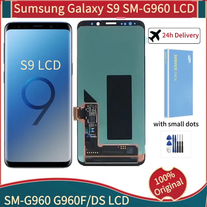 Original Super AMOLED LCD Display For Samsung Galaxy S9 G960 G960F LCD Display Touch Screen Digitizer For Galaxy S9 Repair Parts