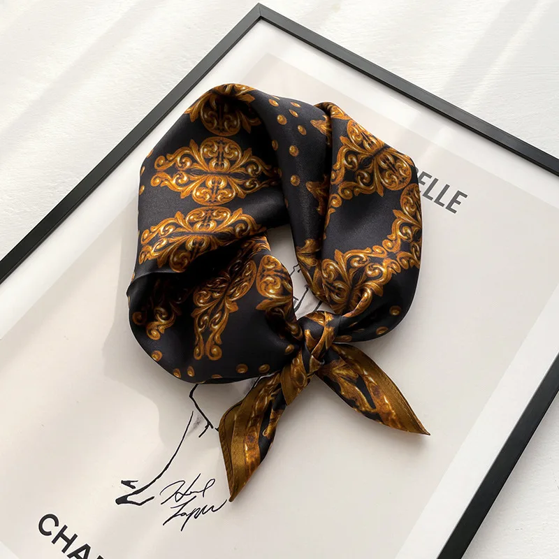 

Brand 100% Silk Scarf Bandana Women Square Scarves Wrap Kerchief Mulberry Headband Hijab Shawls soft pashimina female stole