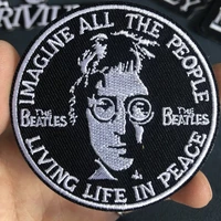 10pcslot luxury fashion round embroidery patch letter black music character clothing decoration accessory scrapbook crafts diy