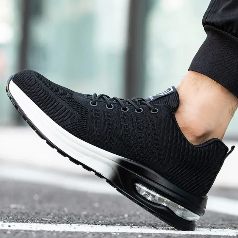 Защитные ботинки унисекс легкие рабочие кроссовки на воздушной подушке защита