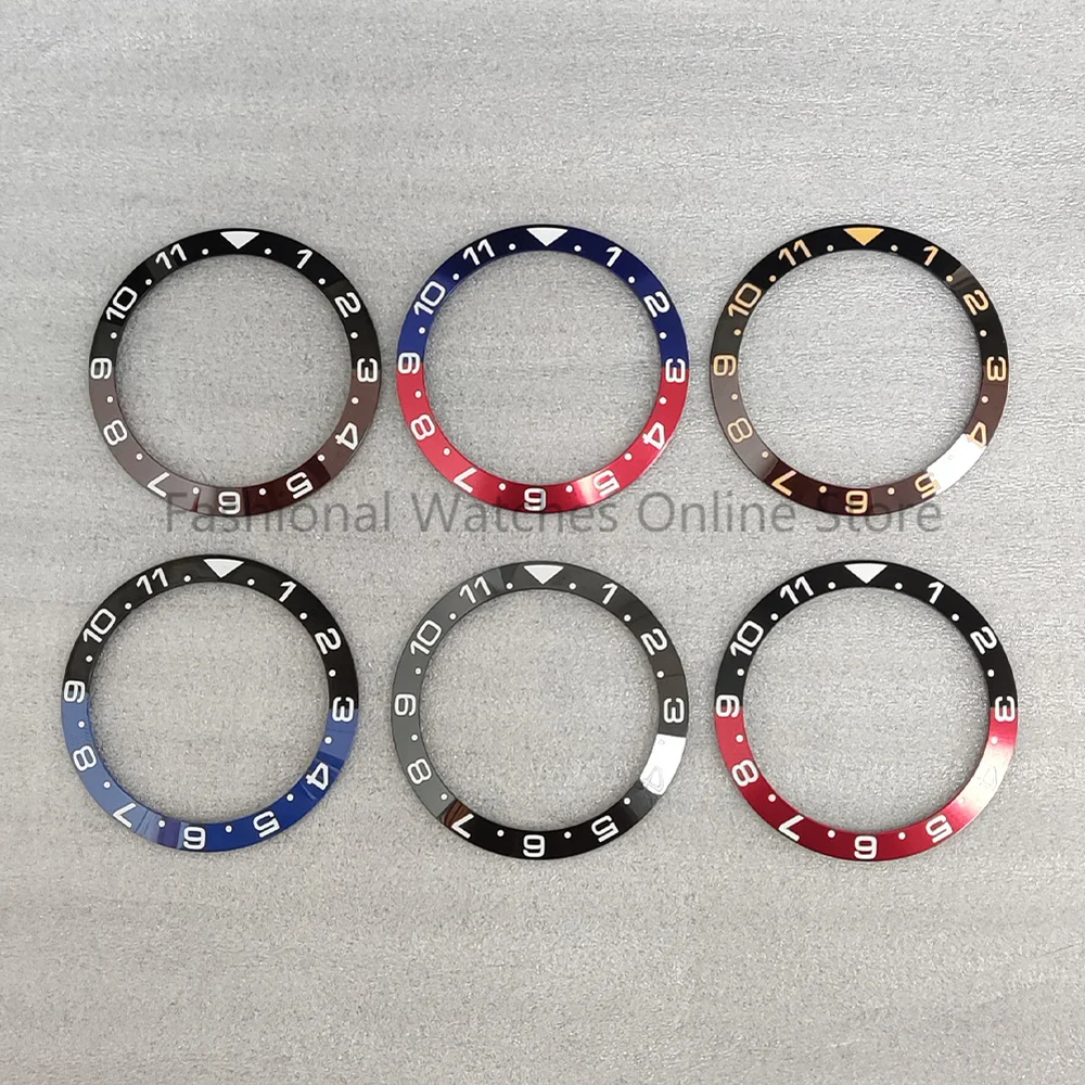 

38mm Ceramic Watch Bezel Mouth 1~11 Font Watches Modification Parts Repair Accessories for 40mm Watch Case