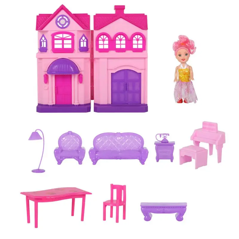 

Doll Houses Miniature Dollhouse Items Accessories Dolly Furniture Mini House For Barbie' 5.5 Inch Baby Girls DIY Children Game