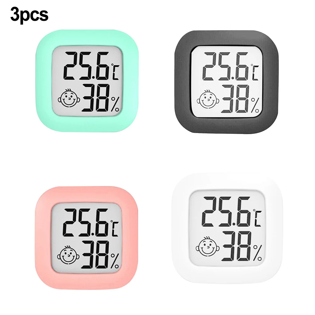 

3pcs Mini Thermometer Digital Temperature Room Hygrometer Gauge Sensor Indoor Outdoor Humidity Meter Thermometer Measuring Tool