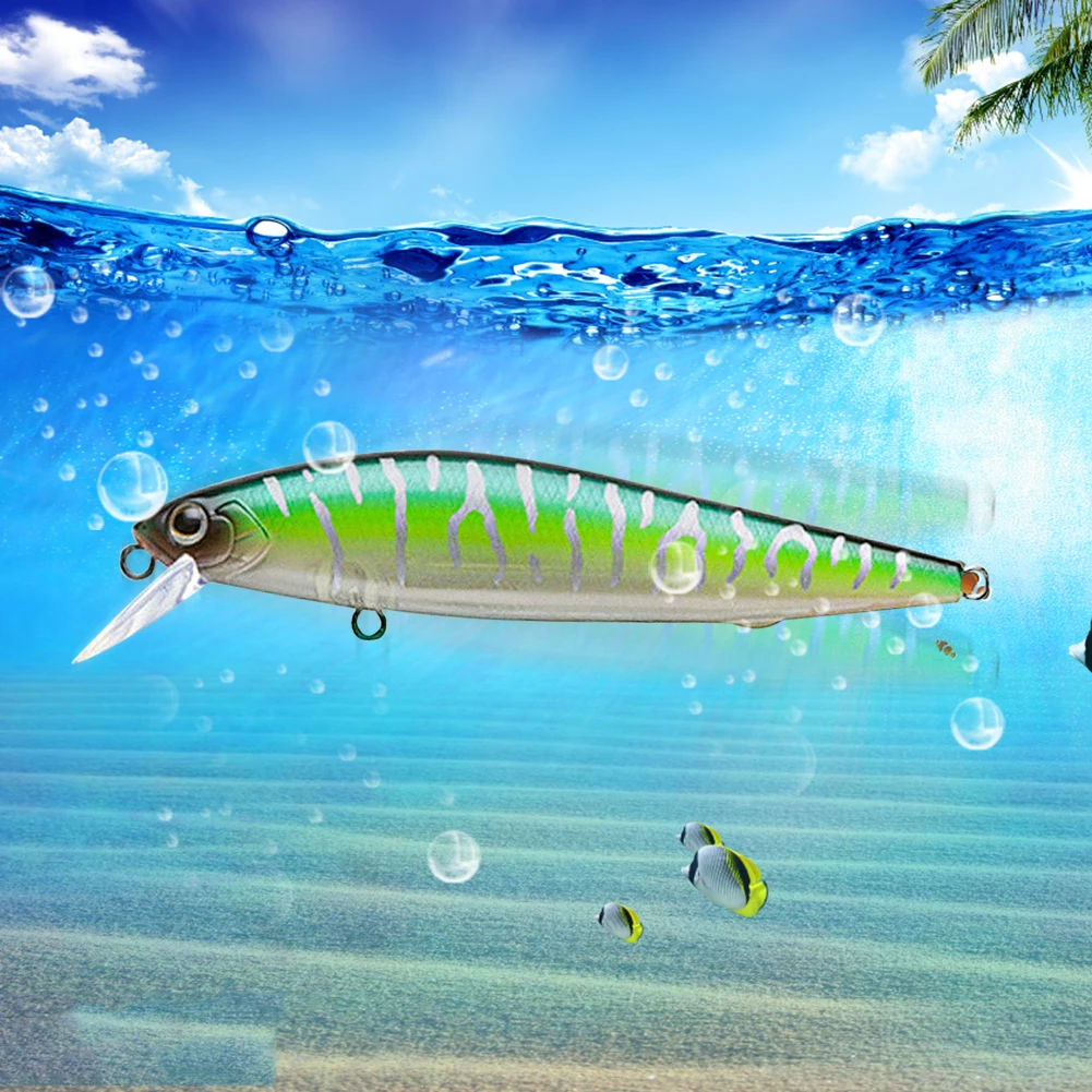 

Рыболовные приманки в виде гольяна, 7 г, глубокая длинная литая пластиковая искусственная жесткая приманка, 3D глаза, имитация морского окуня...