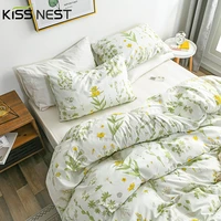 european flower style bedding sets 2 3 pieces1 duvet cover 12 pillowcasesqueen king single double twin full size