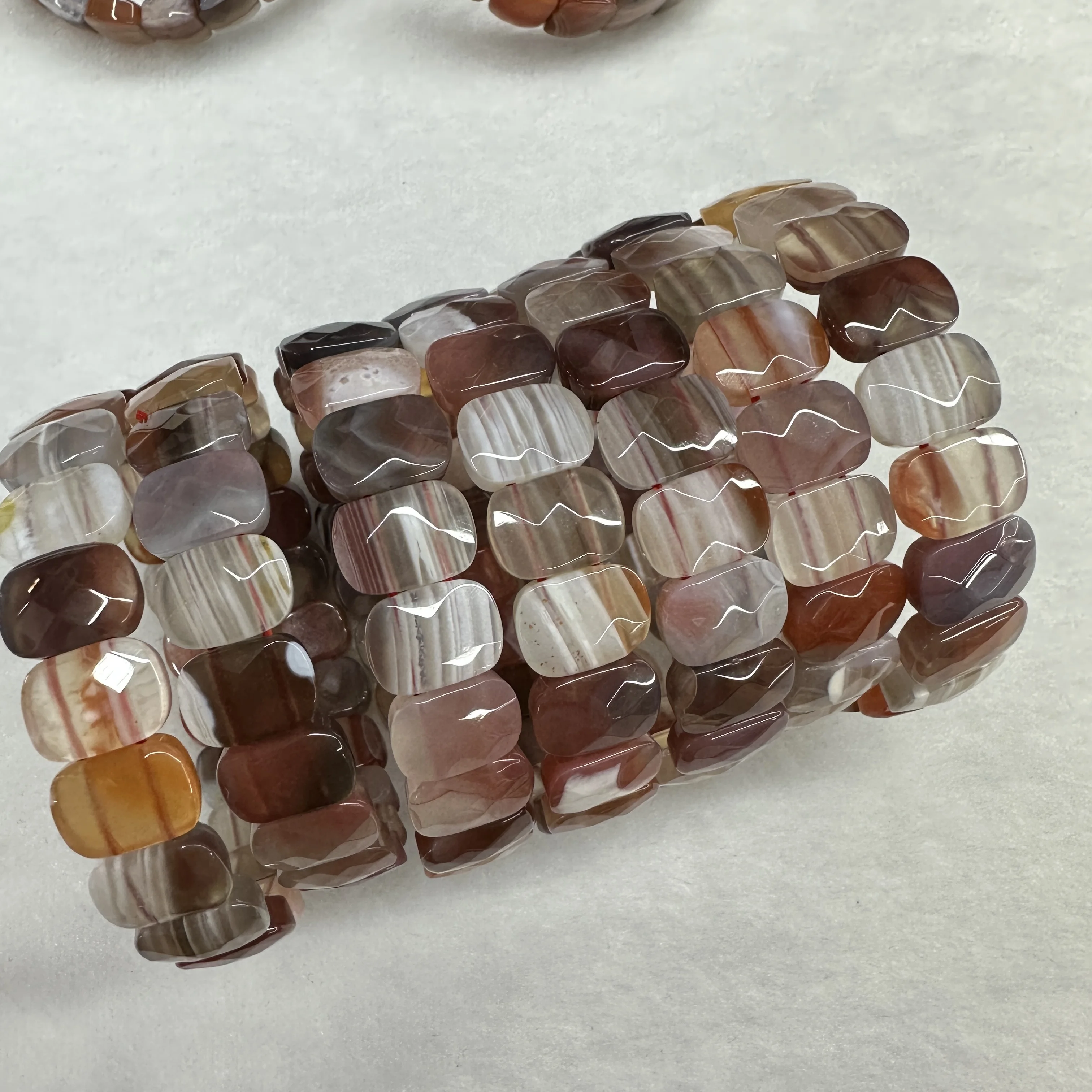 Натуральный ботсван агат/Сардоникс каменные бусины Энергетический Браслет для