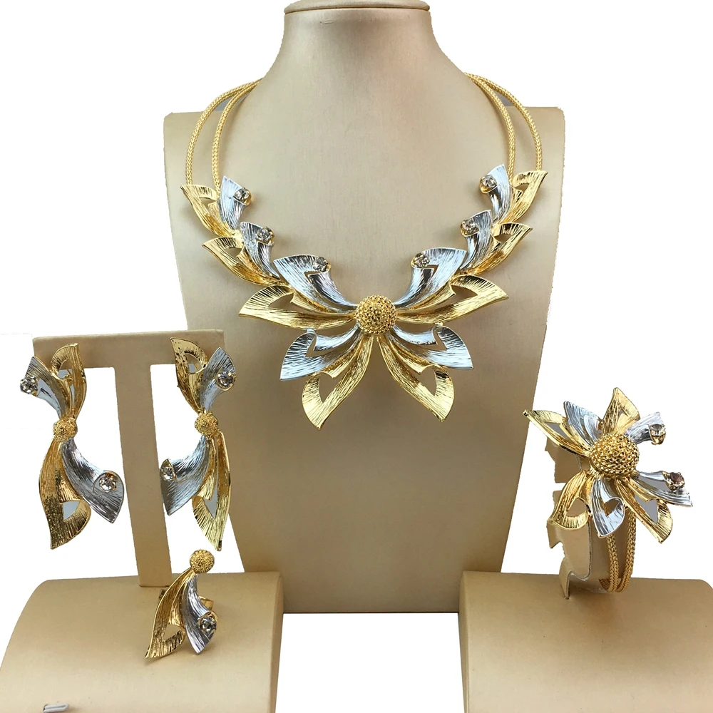 Бразильская Нигерия Америка красивый цветок банкет ювелирные изделия Женский