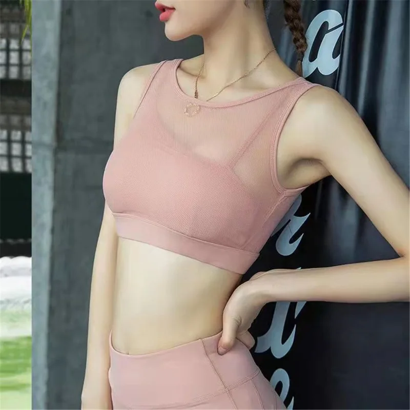 

Women Black High Support Sexy Sports Bra Push Up Seamless Workout Sport Top Crop Fitness Wear for Yoga Gym Brassiere
