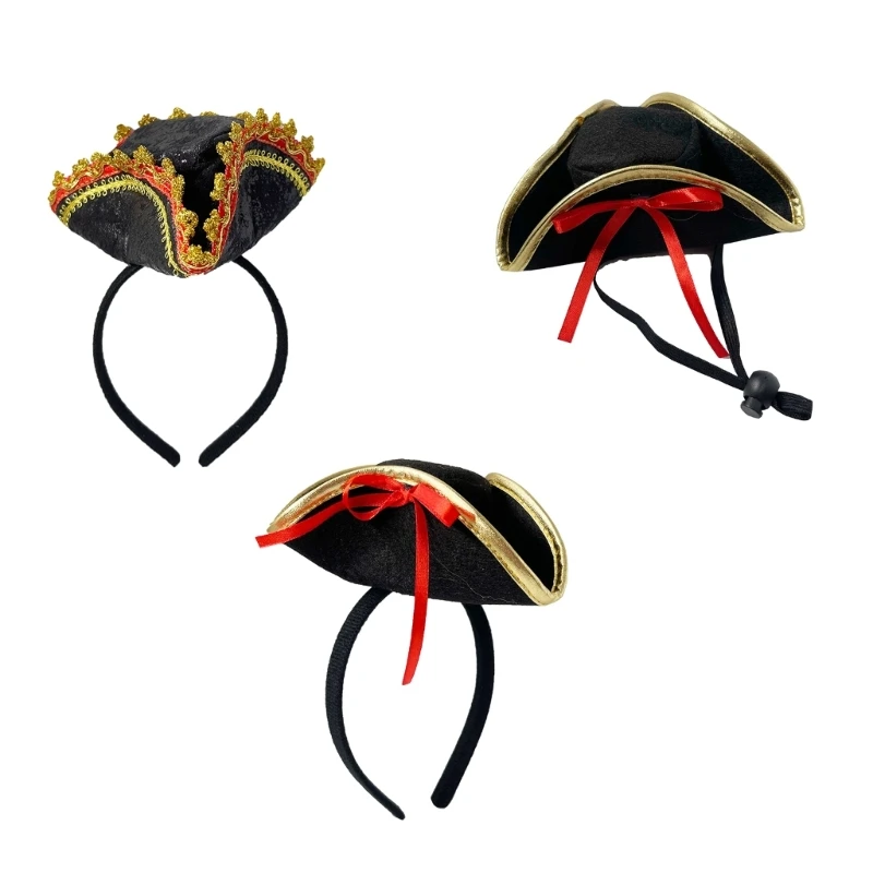 

Halloween Headband 3d Pirate Hat Hairband Cosplay Decors Children Festival Role Playing Stage Accessories NEW