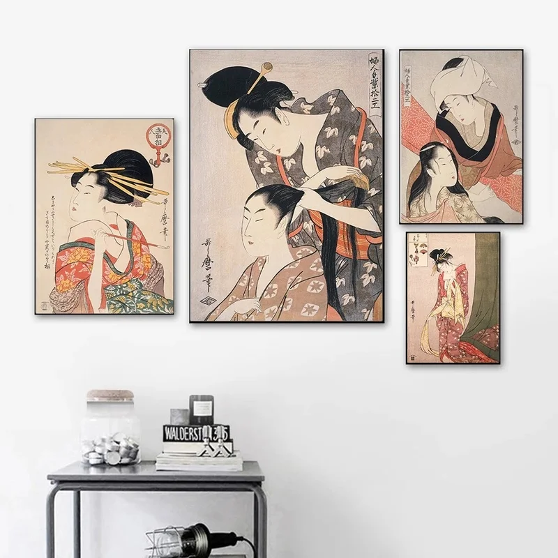 

Vintage Oriental Art Geisha Japanese Tsuchiya Koitsu Nordic Print Art Canvas Poster For Living Room Decor Home Wall Picture