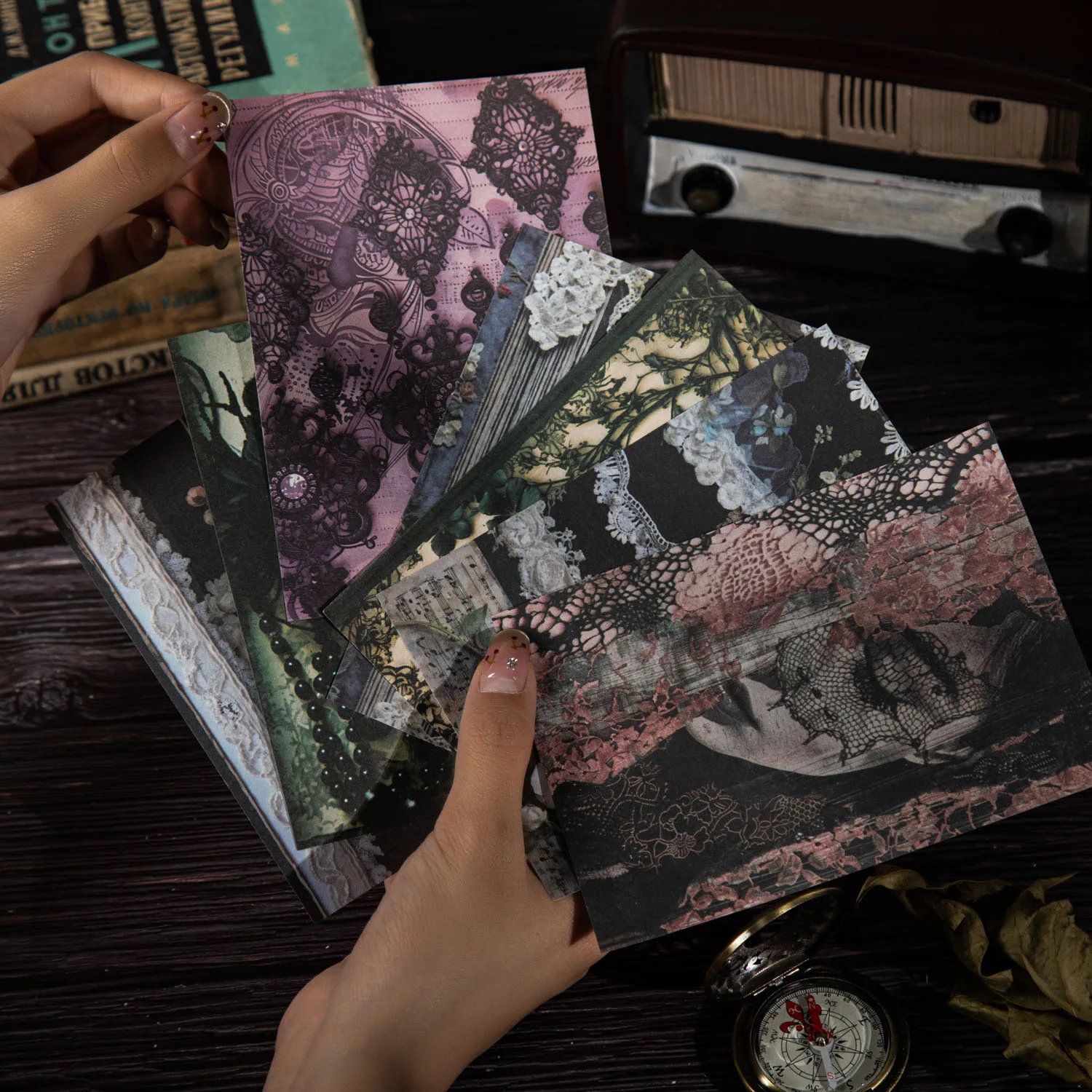 30 шт. блокноты материал бумага кружевной дневник мечты карты для скрапбукинга