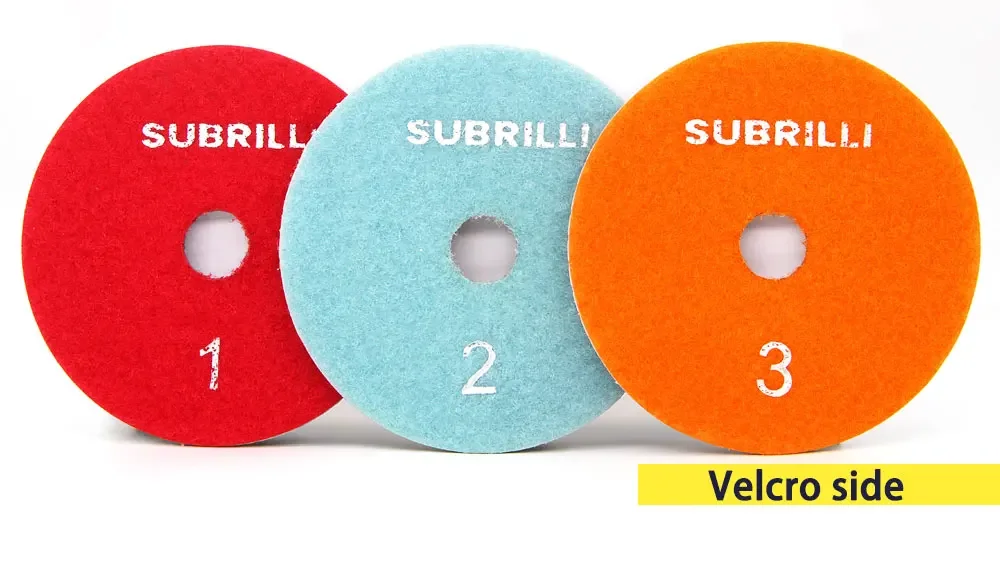 

SUBRILLI 3 шт. гибкие алмазные полировальные подушечки 100 мм