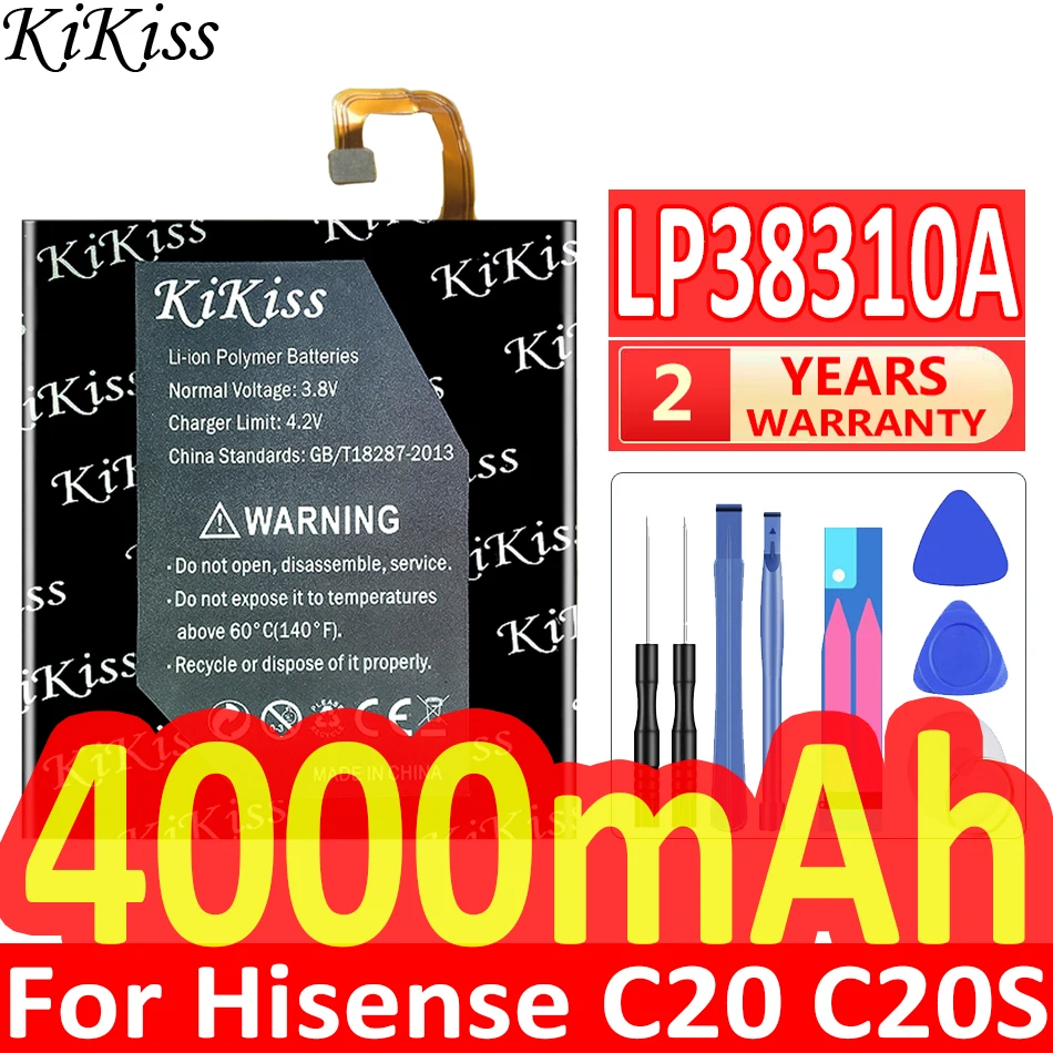 

KiKiss Powerful Battery LP38310A 4000mAh For Hisense C20 C 20 C20S Batteries + free tools