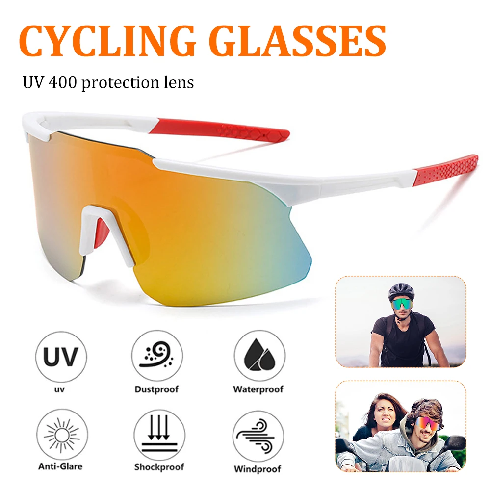 

UV400 Protection Cycling Sunglasses Windproof Outdoor Sports Glasses Goggles Polarized Lens Eyewear For Men Women Riding Running