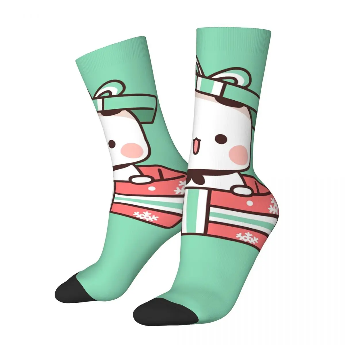 Retro Harajuku Milk And Mocha Bubu Dudu Street Seamless Crew Crazy Sock