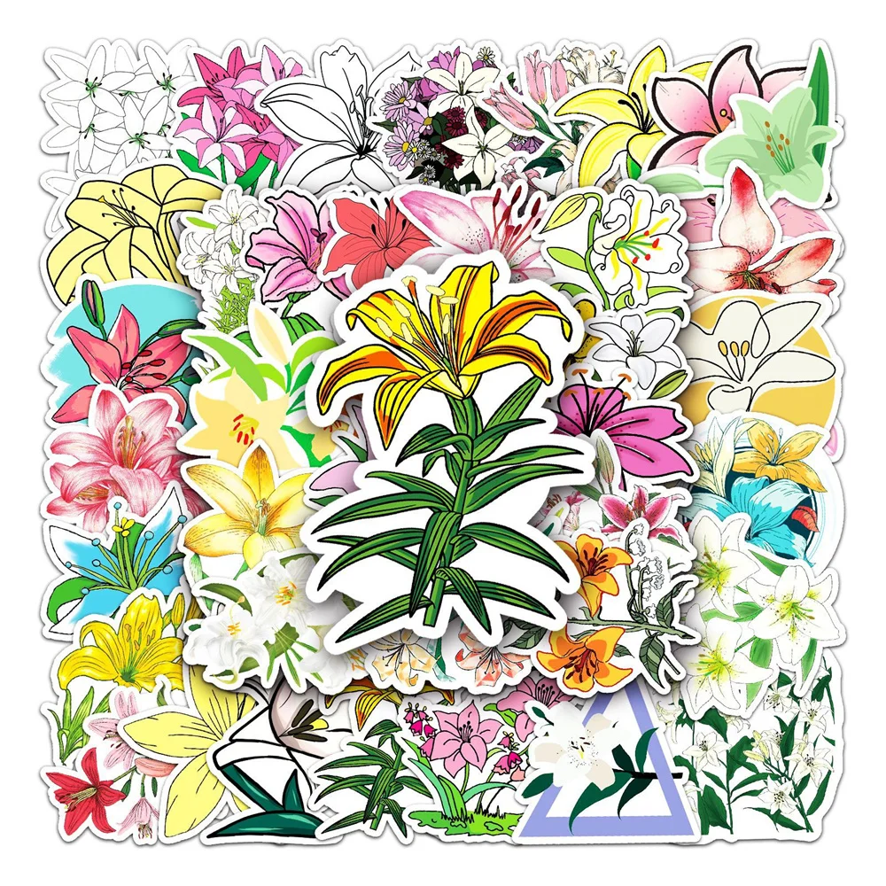

10/30/50PCS Cartoon Cute Lily Cool Graffiti Decal Sticker Kids Toys DIY Scrapbook Luggage Laptop Waterproof Sticker Wholesale