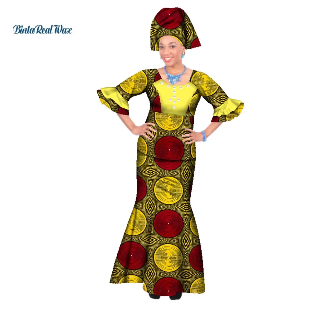 Женский комплект из юбки и юбки, с принтом в африканском стиле